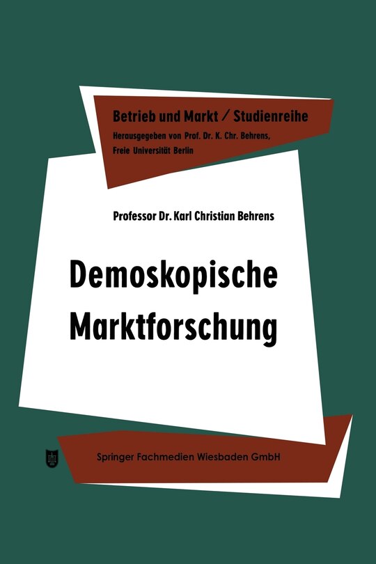 Couverture_Demoskopische Marktforschung