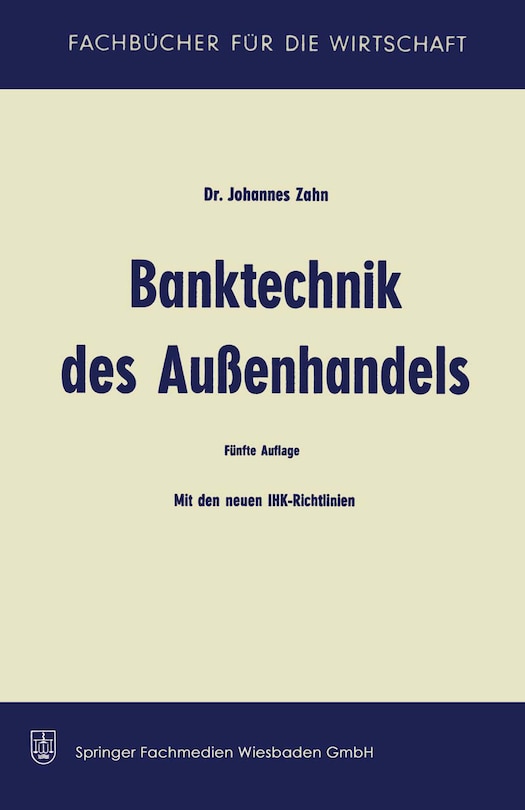 Front cover_Banktechnik des Aussenhandels
