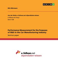 Front cover_Performance Measurement for the Purposes of R&D in the Car Manufacturing Industry