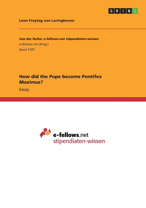 Front cover_How did the Pope become Pontifex Maximus?