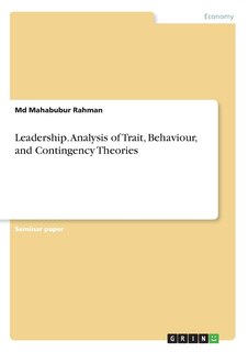 Front cover_Leadership. Analysis of Trait, Behaviour, and Contingency Theories