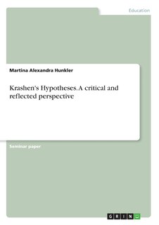 Couverture_Krashen's Hypotheses. A critical and reflected perspective
