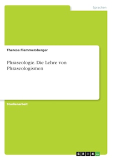 Front cover_Phraseologie. Die Lehre von Phraseologismen