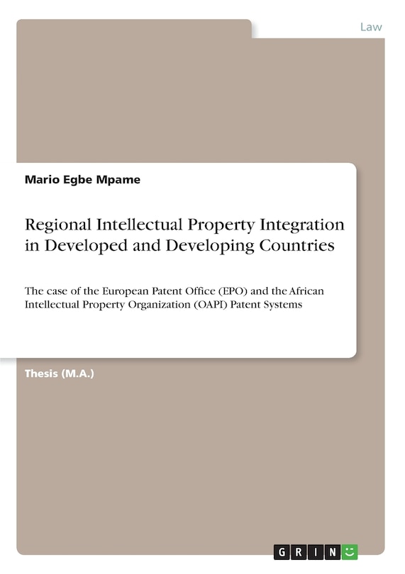 Couverture_Regional Intellectual Property Integration in Developed and Developing Countries