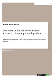 Couverture_Nociones de los delitos de maltrato corporal relevante y trato degradante