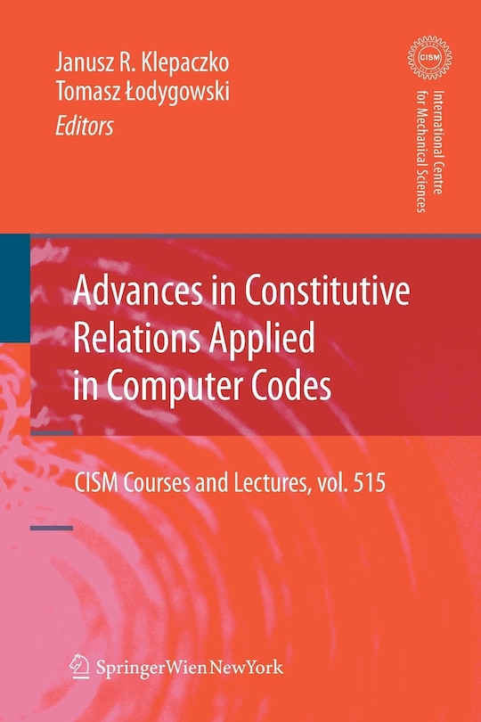 Front cover_Advances in Constitutive Relations Applied in Computer Codes
