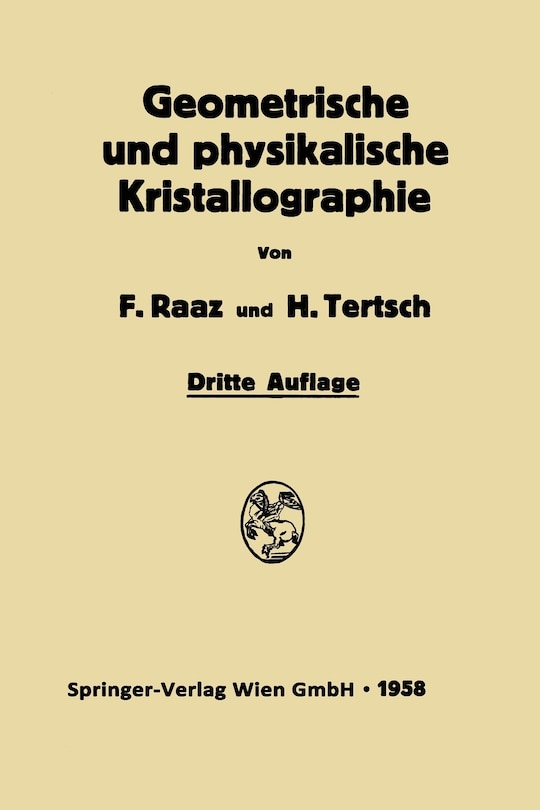 Front cover_Geometrische und physikalische Kristallographie