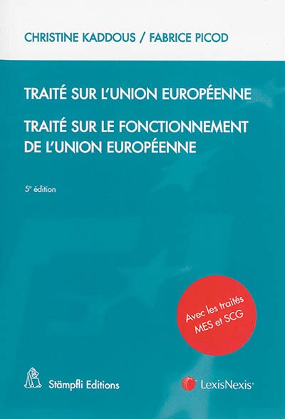 Couverture_Traité sur l'Union européenne ; Traité sur le fonctionnement de l'Union européenne