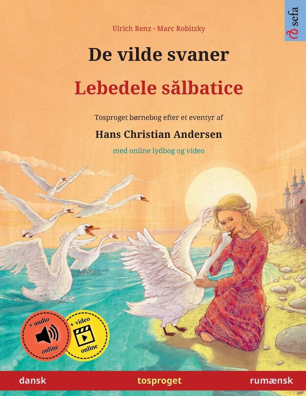 Couverture_De vilde svaner - Lebedele sălbatice (dansk - rumænsk)