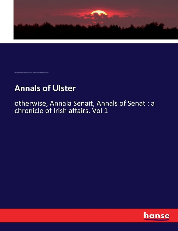 Front cover_Annals of Ulster