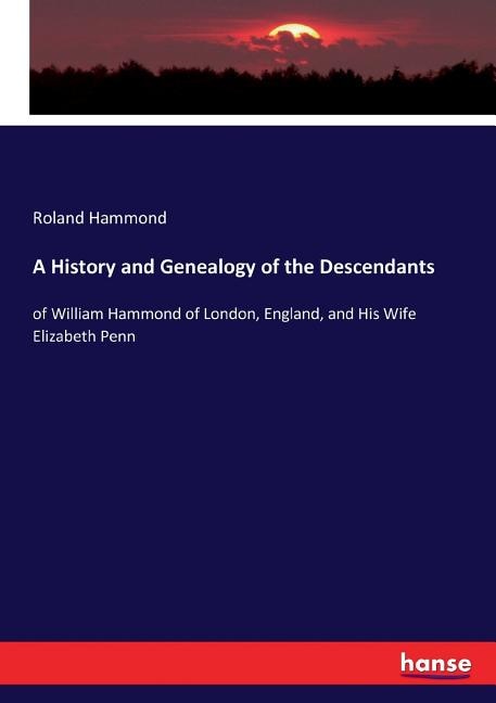 Front cover_A History and Genealogy of the Descendants