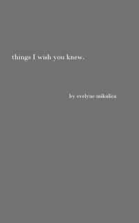 Couverture_Things I Wish You Knew