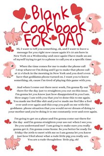 Blank Cookbook For Dad: Funny Father Cooking Notepad Book - Parody Dad Gift Journal To Write Your Favorite Recipes For Fath