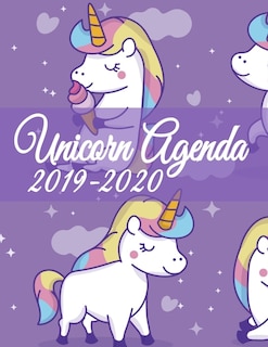 Unicorn Agenda 2019-2020: Back To School Or Home Schooling Weekly Calender, Planner, Journal & Notebook - Fairy Diary For Gir