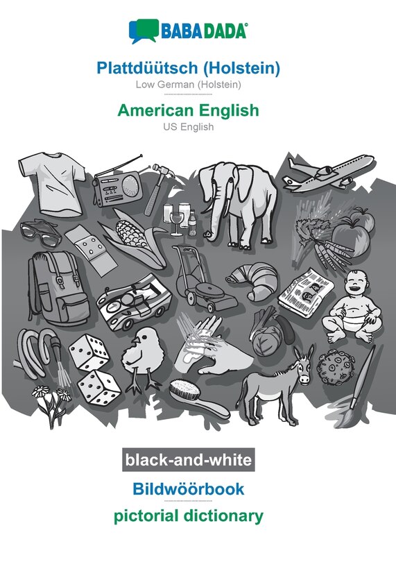 Front cover_Plattdüütsch (Holstein) - American English, Bildwöörbook, BW