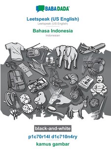 Front cover_Leetspeak (US English) - Bahasa Indonesia, p1c70r14l d1c710n4ry, BW