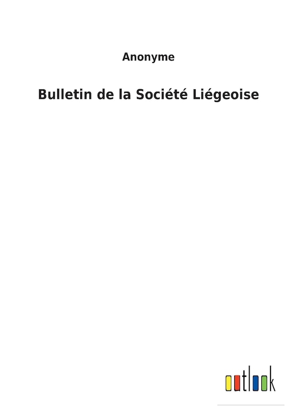 Front cover_Bulletin de la Société Liégeoise