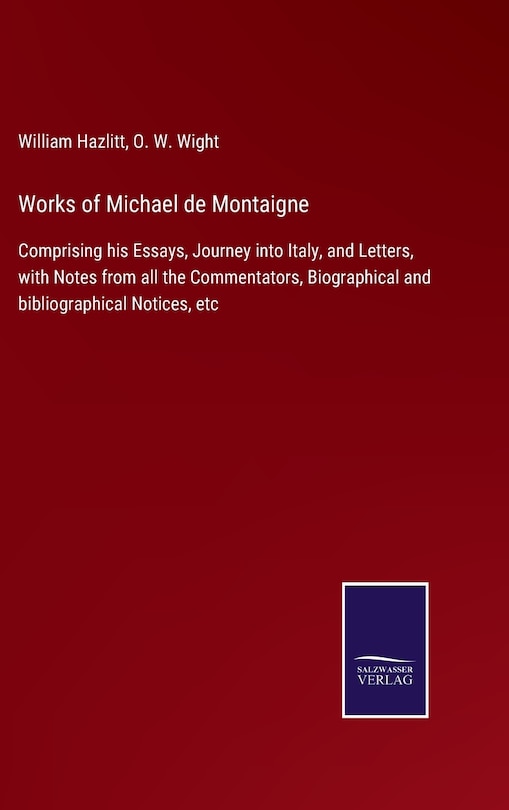 Couverture_Works of Michael de Montaigne