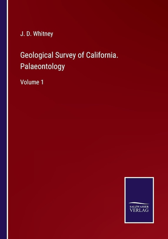 Couverture_Geological Survey of California. Palaeontology