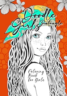 Front cover_Doodle Zentangle Girls Coloring Book for Girls