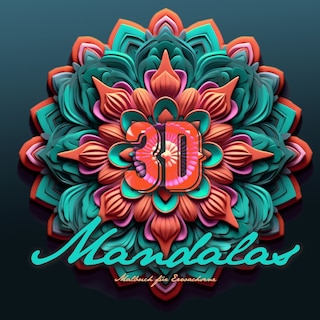 Front cover_3D Mandalas Coloring Book for Adults