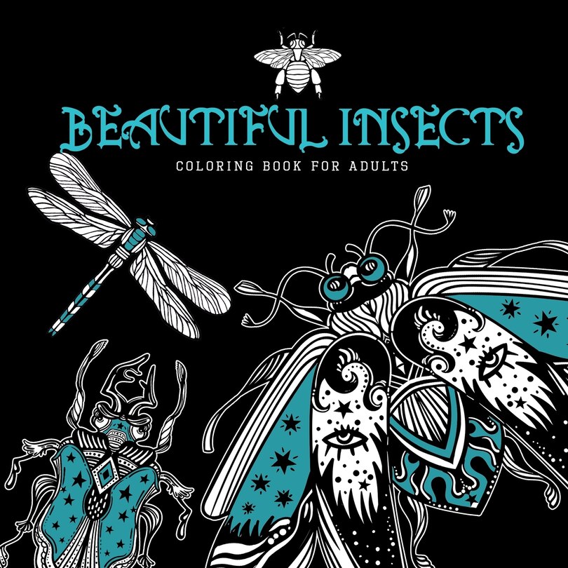 Front cover_Beautiful Insects Coloring Book for Adults