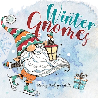 Front cover_Winter Gnomes Coloring Book for Adults