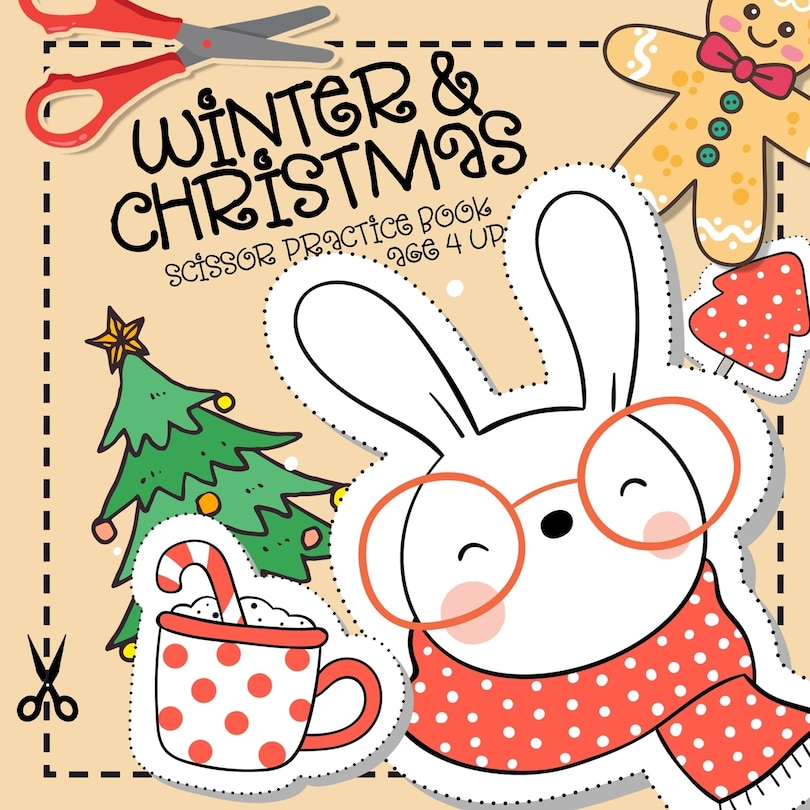 Couverture_Winter and Christmas Scissor Practice Book age 4 up