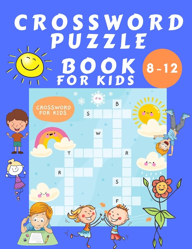 Front cover_Crosswords Puzzle Book for Kids 8-16