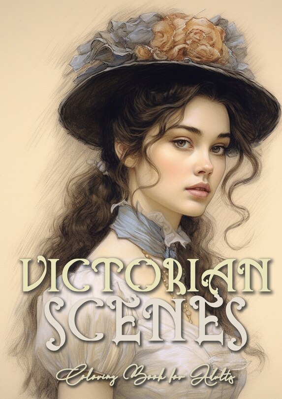 Front cover_Victorian Scenes Coloring Book for Adults
