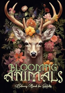 Front cover_Blooming Animals Coloring Book for Adults
