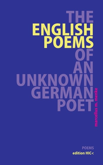 Couverture_The English Poems of an Unknown German Poet