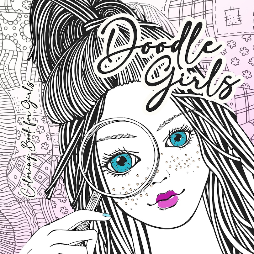 Front cover_Doodle Girls Coloring Book for Girls
