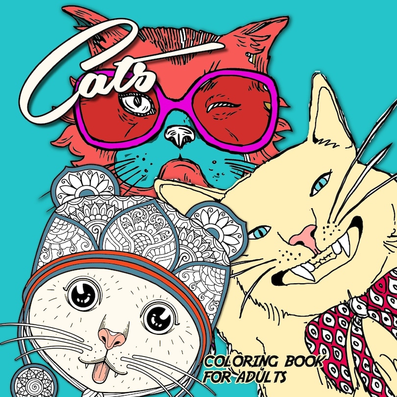 Front cover_Cats Coloring Book for Adults