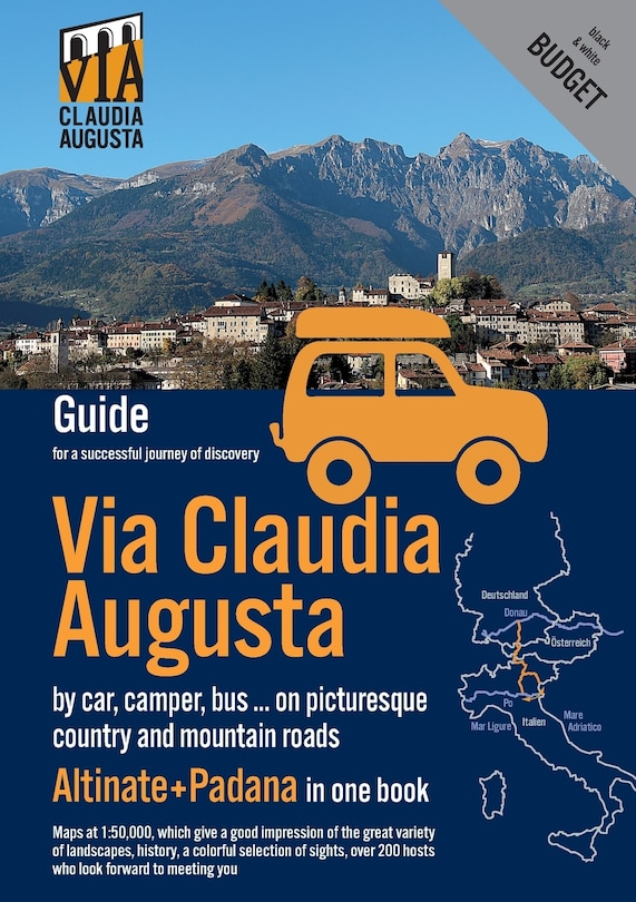 Front cover_Via Claudia Augusta by car, camper, bus, ... Altinate +Padana BUDGET