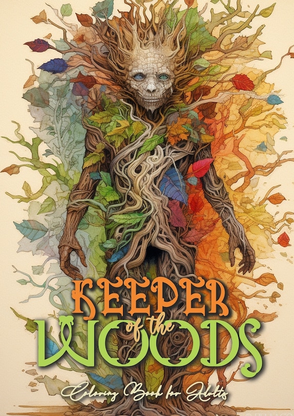 Front cover_Keeper of the Woods Coloring Book for Adults
