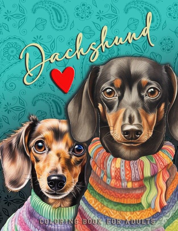 Front cover_Dachshund Coloring Book for Adults