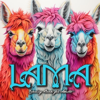 Front cover_Lama Coloring Book for Adults