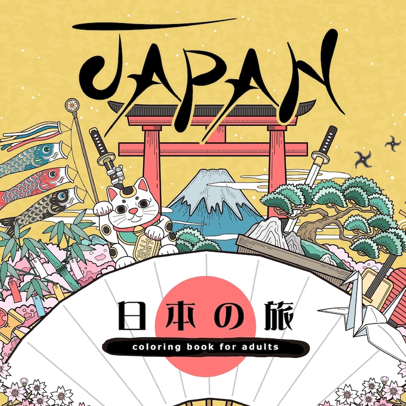 Front cover_Japan Coloring Book for Adults