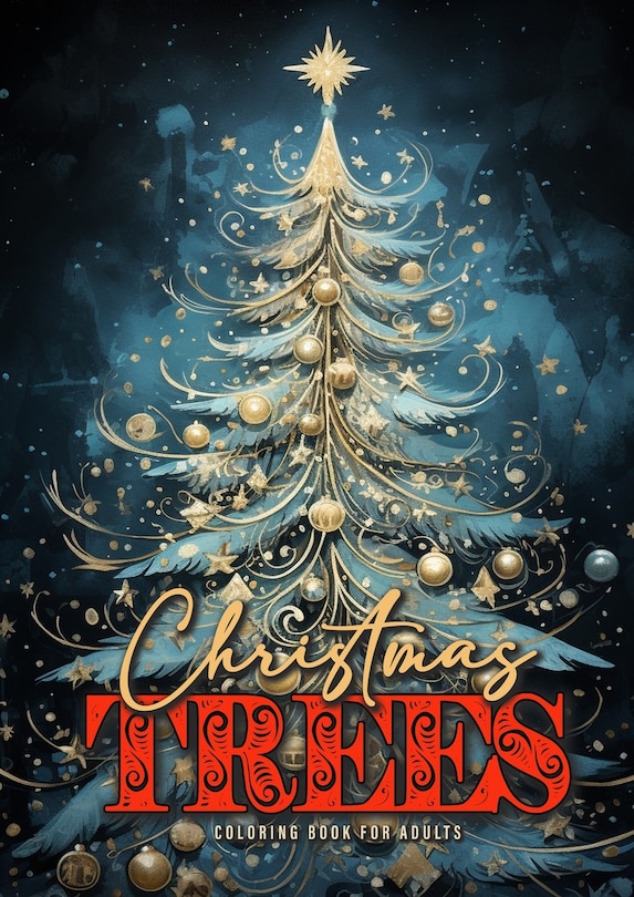 Couverture_Christmas Trees Coloring Book for Adults