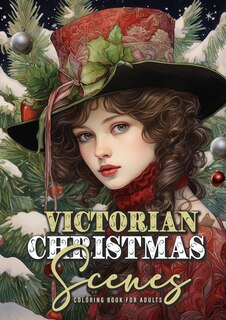 Front cover_Victorian Christmas Scenes Coloring Book for Adults