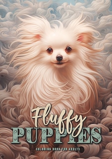 Front cover_Fluffy Puppies Coloring Book for Adults