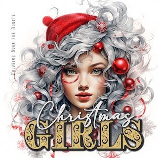 Front cover_Christmas Girls Coloring Book for Adults
