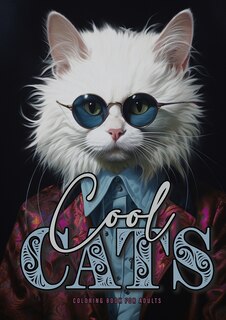 Front cover_Cool Cats Coloring Book for Adults