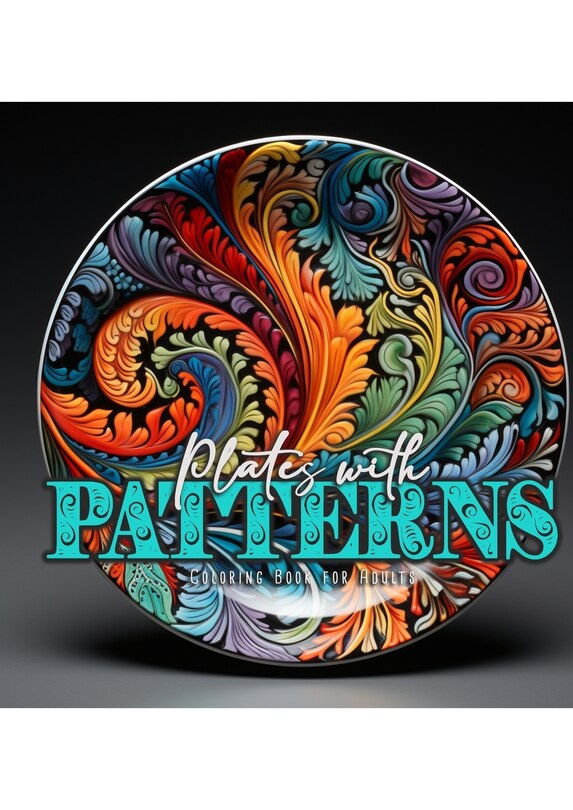 Plates with Patterns Coloring Book for Adults: Patterns Coloring Book for Adults Zentangle skandinavian patterns Coloring Book for adults - Mandala Patterns Coloring