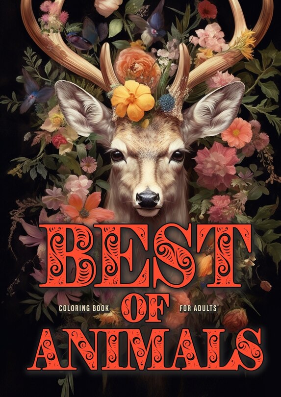 Front cover_Best of Animals Coloring Book for Adults