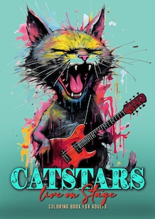 Front cover_Catstars live on Stage Coloring Book for Adults