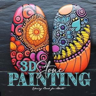 Front cover_3D Stone Painting Coloring Book for Adults