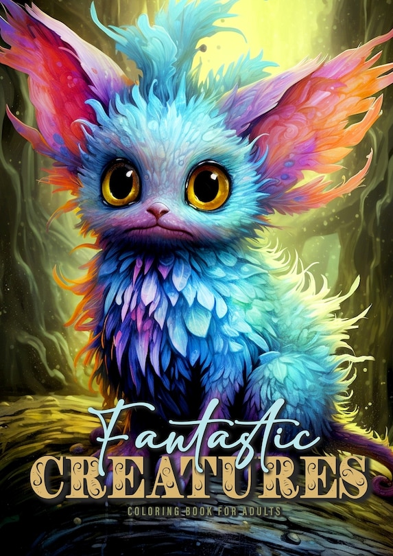 Front cover_Fantastic Creatures Coloring Book for Adults