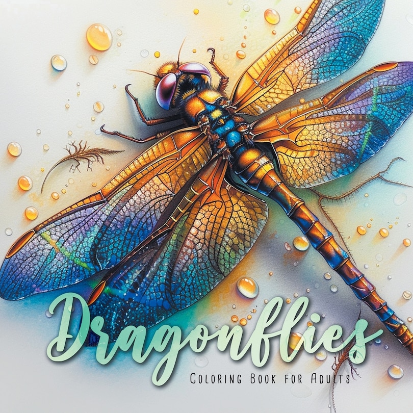 Front cover_Dragonflies Coloring Book for Adults